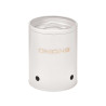 ONION JAR WITH WHITE RAISED LETTERING
