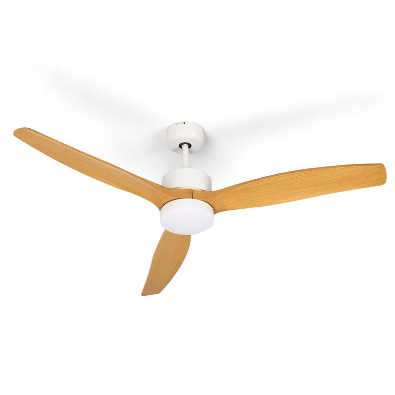 VENTILADOR TECHO LUZ 3 ASPAS EFECTO MADERA 40W