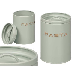 POT À PÂTES AVEC RELIEF LETTRES VERT MENTHE