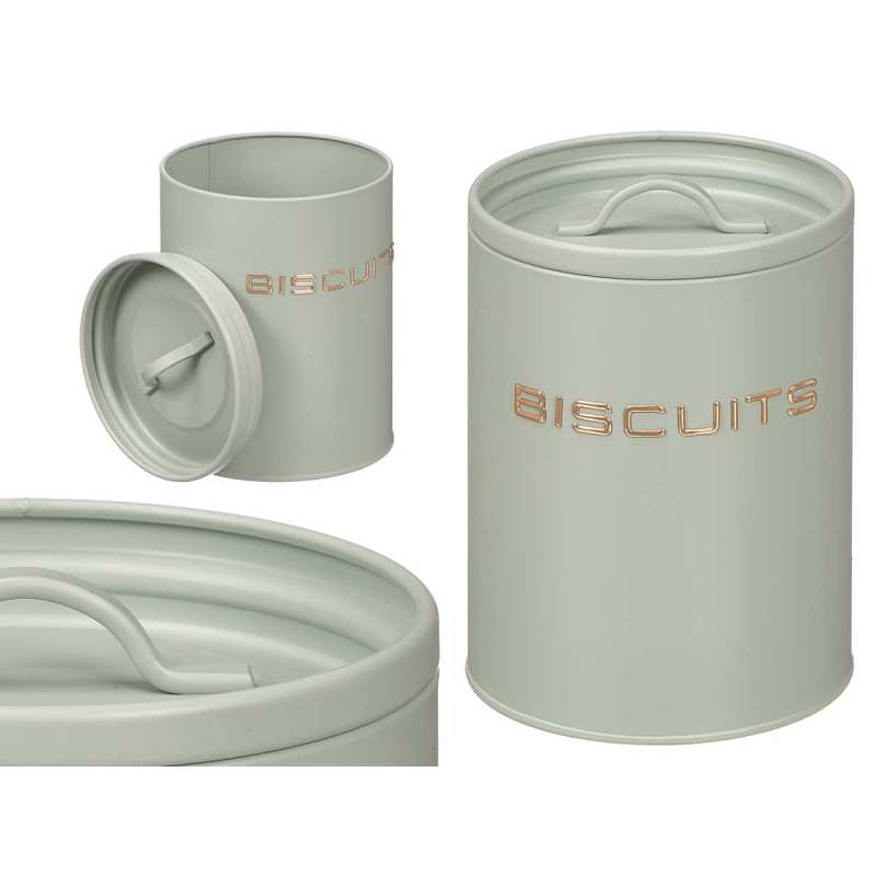 FRASCO BISCUITS LETRAS RELEVO VERDE MENTA