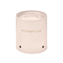 CREAM POTATO BIN WITH EMBOSSED LETTERING