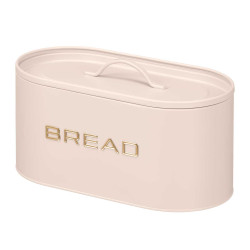 CREAM BREAD BOX WITH EMBOSSED LETTERING