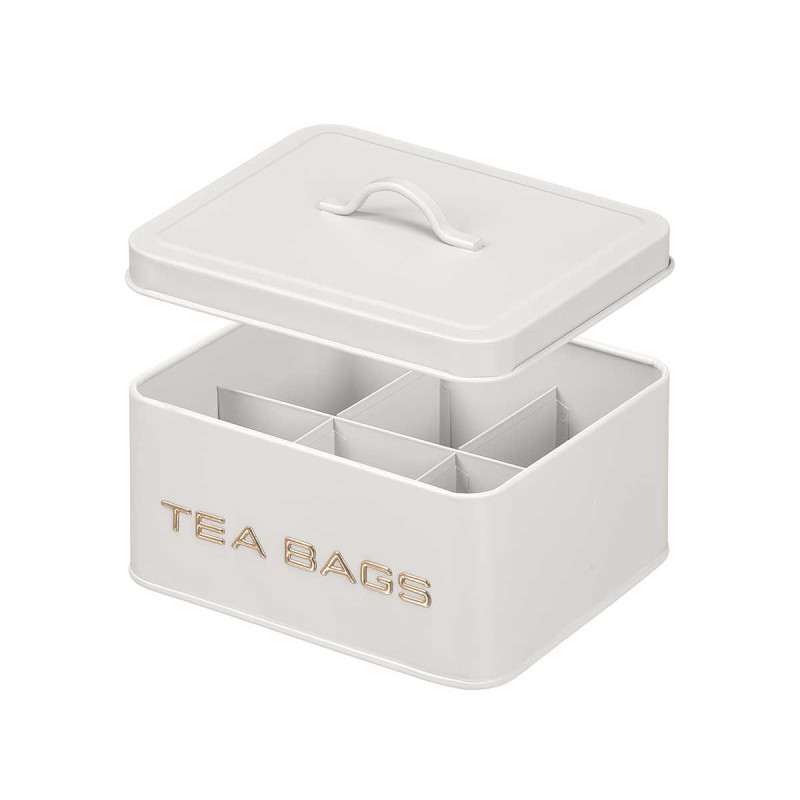 CAJA TE 6 HUECOS LETRAS RELIEVE BLANCO