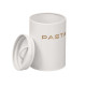 POT PÂTES LETTRES EN RELIEF BLANC