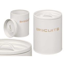 TARRO BISCUITS LETRAS RELIEVE  BLANCO
