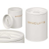 FRASCO BISCUITS LETRAS RELEVO BRANCO
