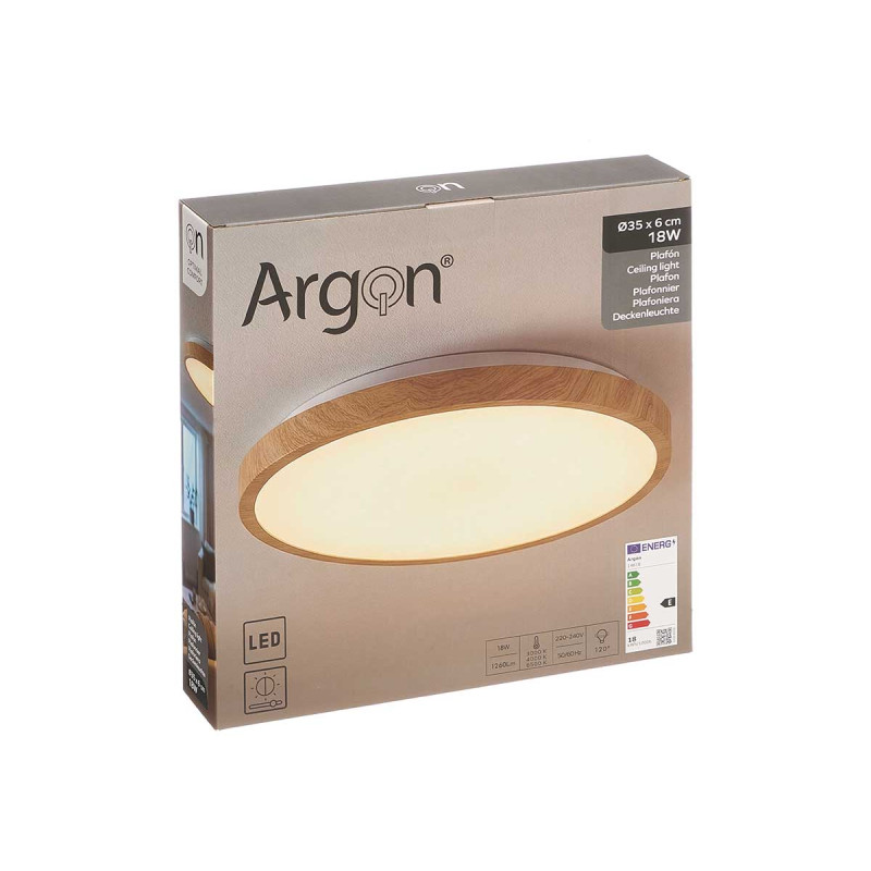 PLAFOND LED ROND CADRE EN BOIS
