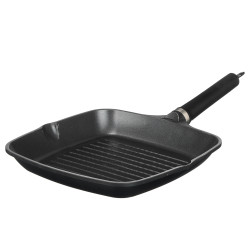 30 CM BLACK GRILL PLATE WITH MARBLE FINISH