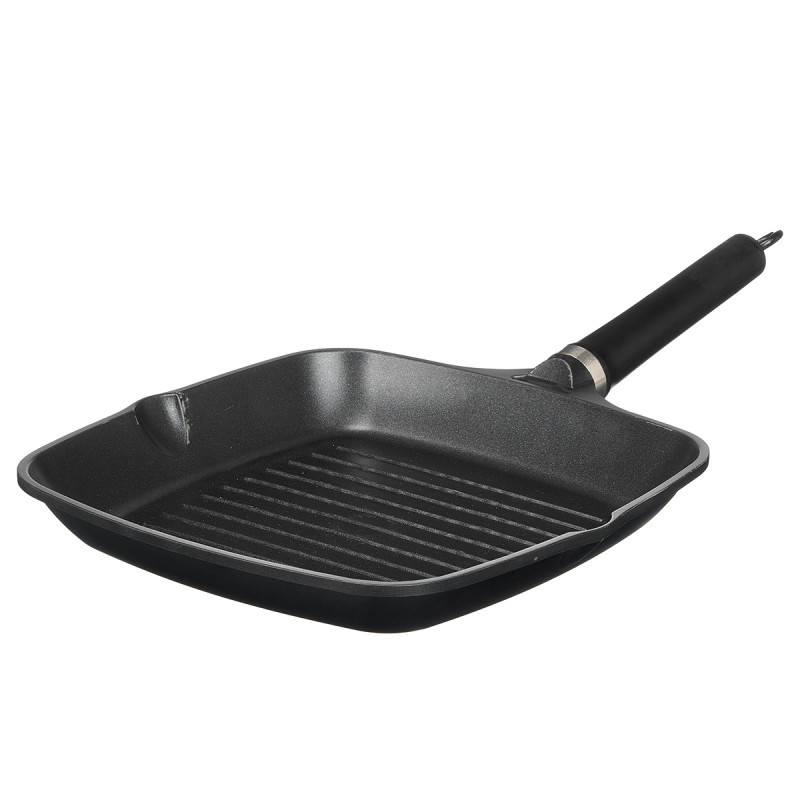 PLANCHA ASADOR 30 CM NEGRO ACABADO MARMOL