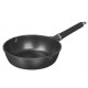 WOK ALUMINIO INDUCAO 29 CM PRETO ACABAMENTO MARMOR