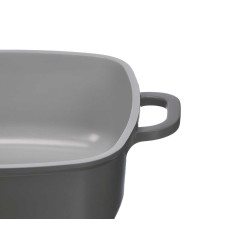 SQUARE FORGED INDUCTION CASSEROLE GREY 24CM