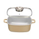 CACEROLA CUADRADA INDUCCION FORJADA BEIGE 24CM