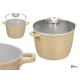 CASSERUOLA ALTA ROTONDA FORGIATA INDUZIONE BEIGE 2