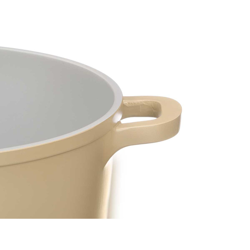CACEROLA REDONDA ALTA INDUCCION FORJDA BEIGE 24CM