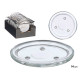 BASE PORTAVELAS CRISTAL REDONDO DIA 14CM