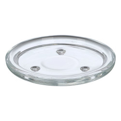 ROUND GLASS CANDLE PLATE DIAM 14 CM