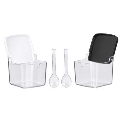 SUCRIER CUILLÈRE ASSORT BLANC NOIR