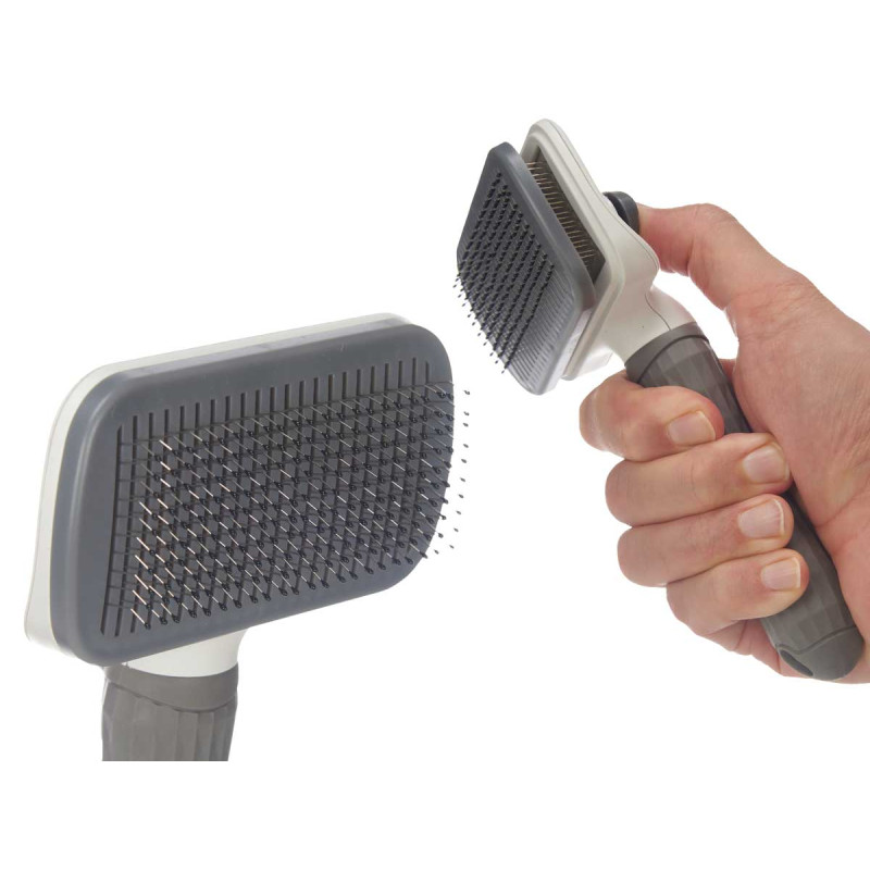 PET BRUSH WITH SPIKES ANTHRACITE