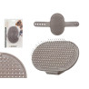 BROSSE DENTS OVALE MÉTALLISÉ GRIS