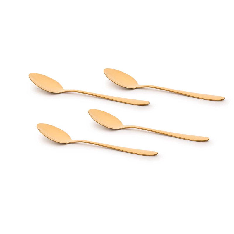 SET 4 GOLDEN TEASPOON 