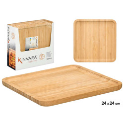 VASSOIO QUADRATO BAMBU 24X24CM