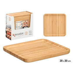 VASSOIO QUADRATO BAMBU 20X20CM