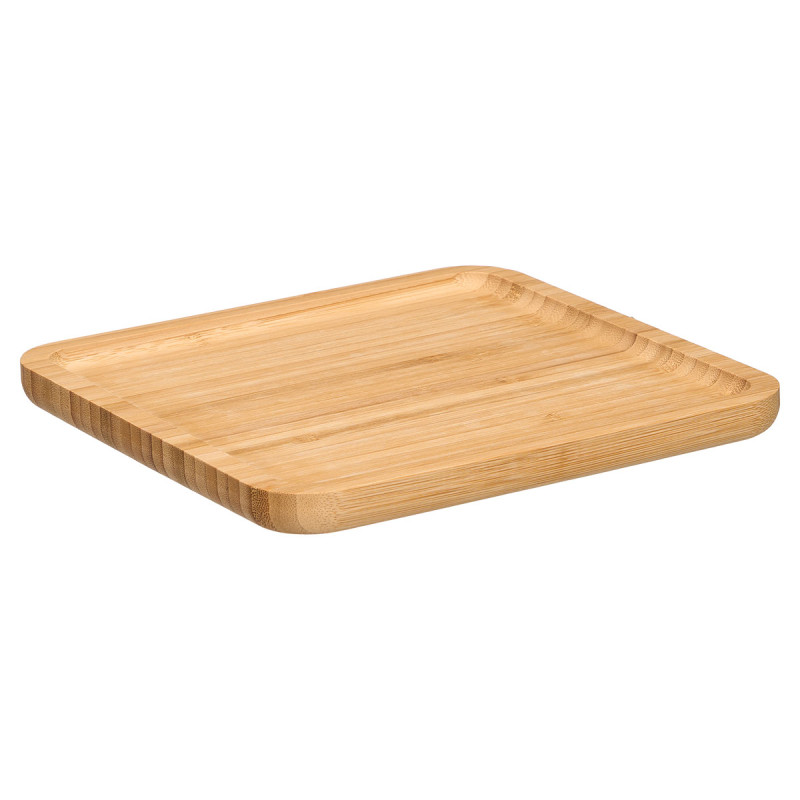 PLATEAU CARRÉ EN BAMBOU 20X20CM
