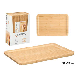 VASSOIO RETTANGOLARE BAMBU 34X34CM