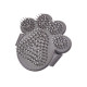 PET BRUSH WITH SPIKES FOOTSPRINTS METAL GREY