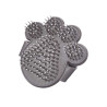 PET BRUSH WITH SPIKES FOOTSPRINTS METAL GREY