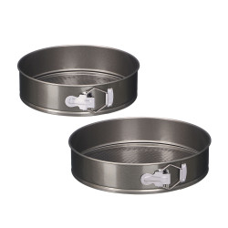 SET 2 MOULE ROND ACIER GRIS