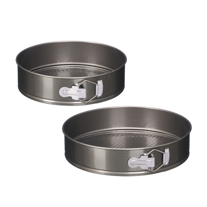SET 2 MOULE ROND ACIER GRIS