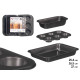SET 3 MOULE RECTANGULAIRE 3 FORMES ACIER GRIS