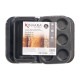 SET 3 MOLDE RECTANGULAR 3 FORMAS ACERO GRIS