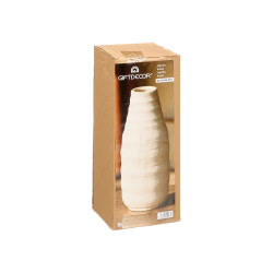 VASO BOTTIGLIA STRIATA SAHARA BIANCO GRANDE