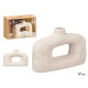 JARRON MODERNO AGUJERO BLANCO TERRACOTA PEQ