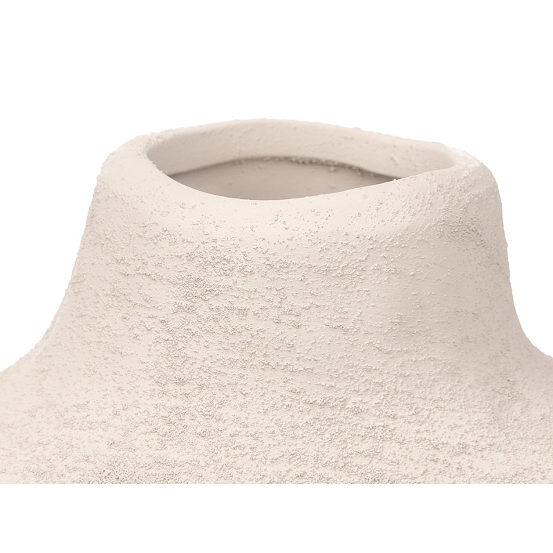 JARRON MODERNO AGUJERO BLANCO TERRACOTA PEQ