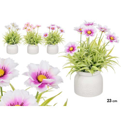 VASO FIORI ASS 3 COL 23CM