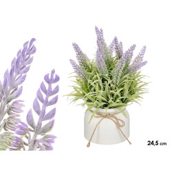 MACETA LAZO CUERDA LAVANDA 24,5CM