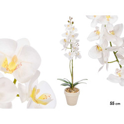 VASO ORCHIDEA BIANCO 55CM