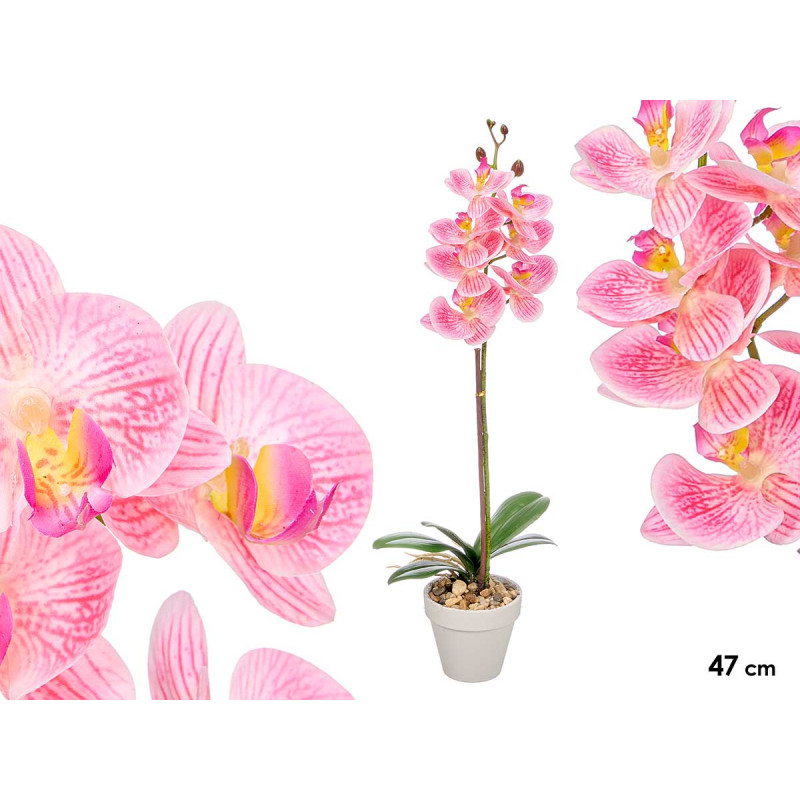 VASO ORQUÍDEA ROSA 47CM