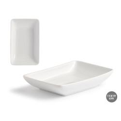 PORCELAIN RECTANGULAR TRAY 19 CM