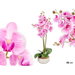 POT ROND ORCHIDÉE VIOLETTE 66CM