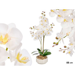 VASO ROTONDO ORCHIDEA BIANCA 66CM