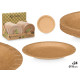 SET 24 KRAFT PLATES 18 CM