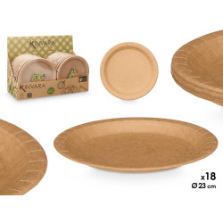 SET 18 PIATTI KRAFT 23CM