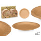 SET 12 KRAFT PLATES 28 CM