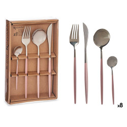 SET POSATE 8PZ ARGENTO/ROSA