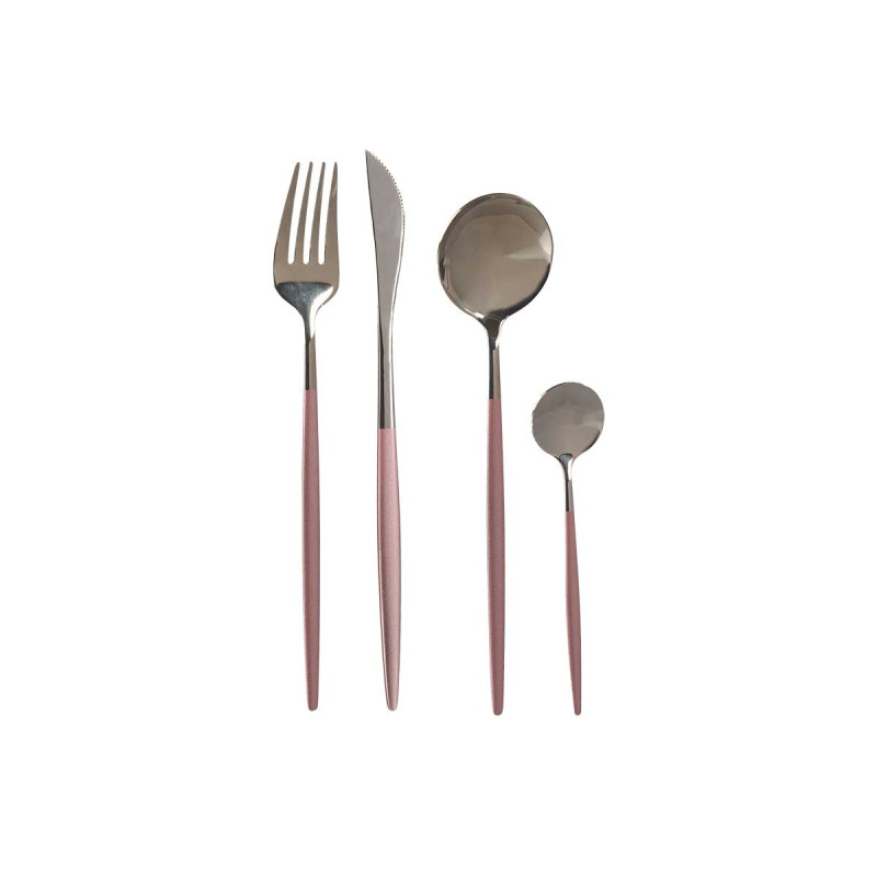 CUTLERY 8PCS SET MIRROR/PINK
