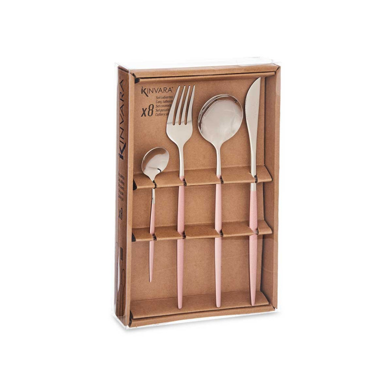 SET POSATE 8PZ ARGENTO/ROSA